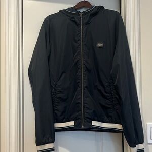 Dolce & Gabbana Dark BlueHooded Windbreaker